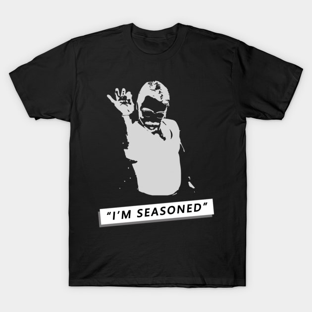 "I'm Seasoned" SaltBae - Black T-Shirt by zhengzen